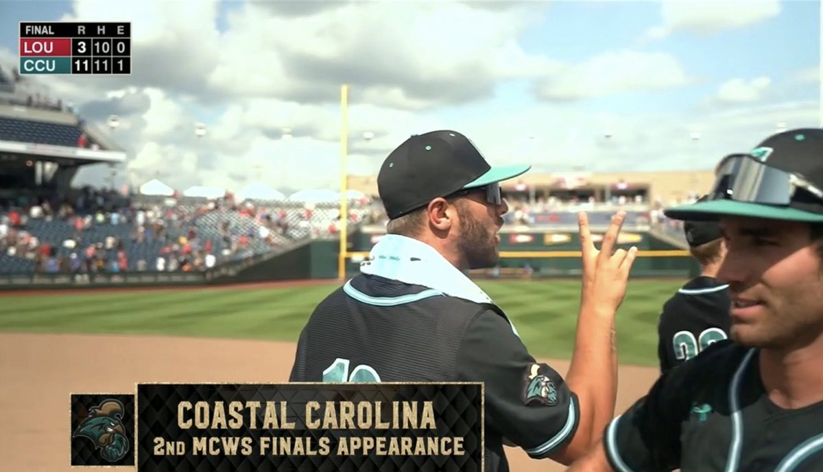 Representing the Sun Belt Conference, Coastal Carolina is headed back to the Men's College World Series. Win it all Chants, Herd Nation is behind you!!