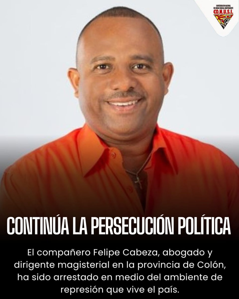 Otro dirigente sindical aprehendido. Informa <a href="/SuntracsPanama/">Suntracs Panama ⚒</a>