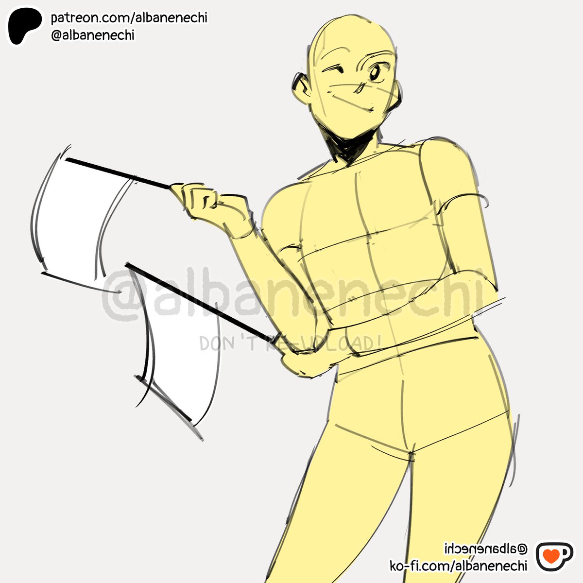 albanenechi's tweet photo. Bases and pose r🏳️‍🌈efs pt 103 💖
5 more poses for patrons!
#drawingbase #poses #poseref #posereference #artbase #artreference https://t.co/gVhbL6OVKz
