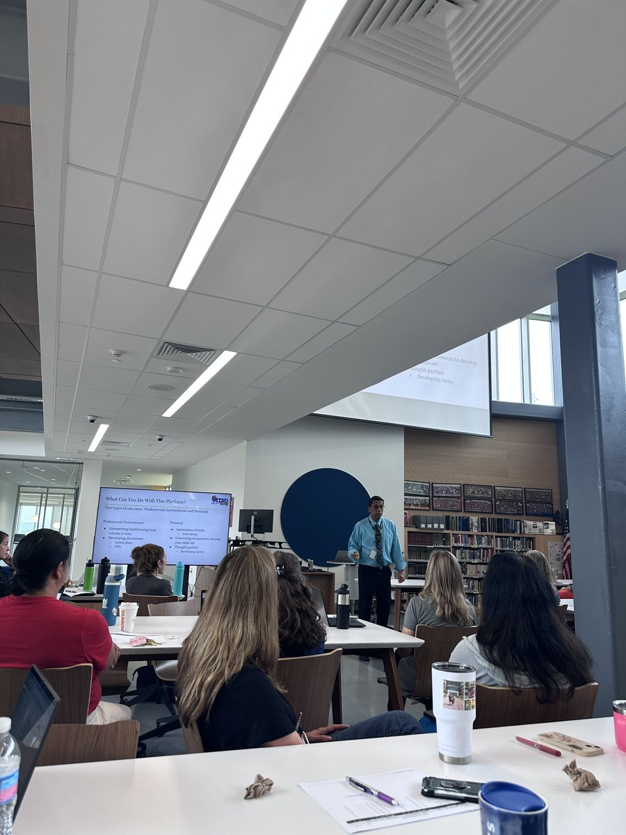 PrakashPatel73's tweet photo. On the last day of school, @LMTSD HS staff brought the kind of energy most dream of. Honored to lead a PD session on AI with such a passionate, curious group.
You showed up and showed out — let’s keep the momentum going!
#AIinEducation #LMTSD #PDDay https://t.co/IHJaCLtZnV
