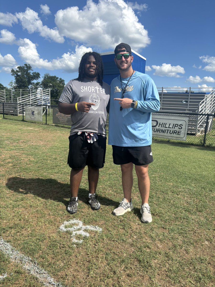 ZavianSullivan's tweet photo. Had a great camp today at shorter university @CoachZachBrooks @coachmorrison58 @CoachJ_sc @MPHSFootball @Shorter_FB https://t.co/K5DxKgbXHy
