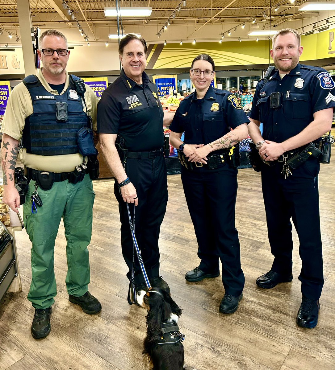 Another great Coffee with the Sheriff, this one at the Southfield Kroger. Appreciate Southfield PD for taking the time to visit. Kind of a cool filter that turns a picture into a cartoon… ￼