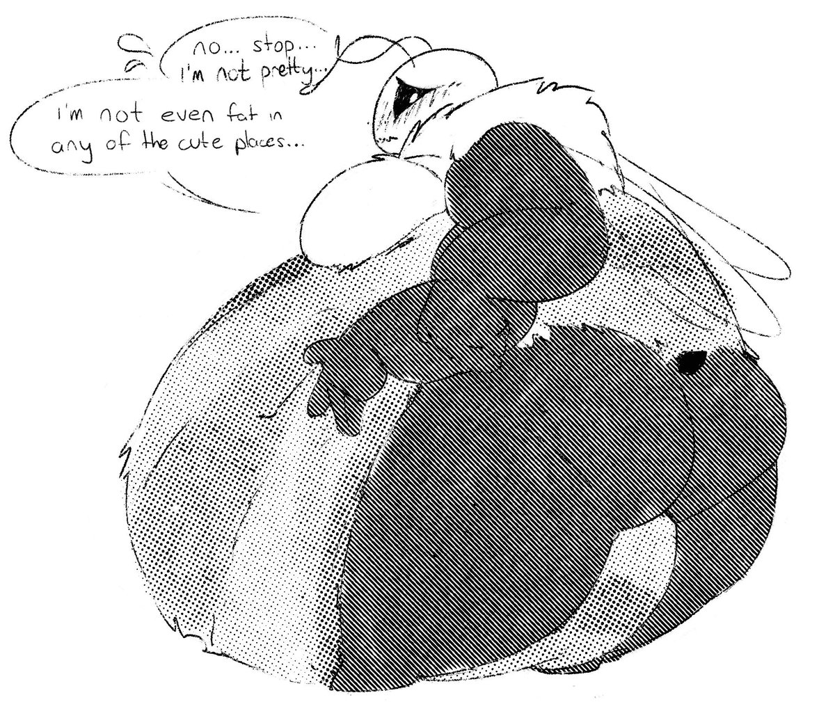 She's shy about her latest weight gain..