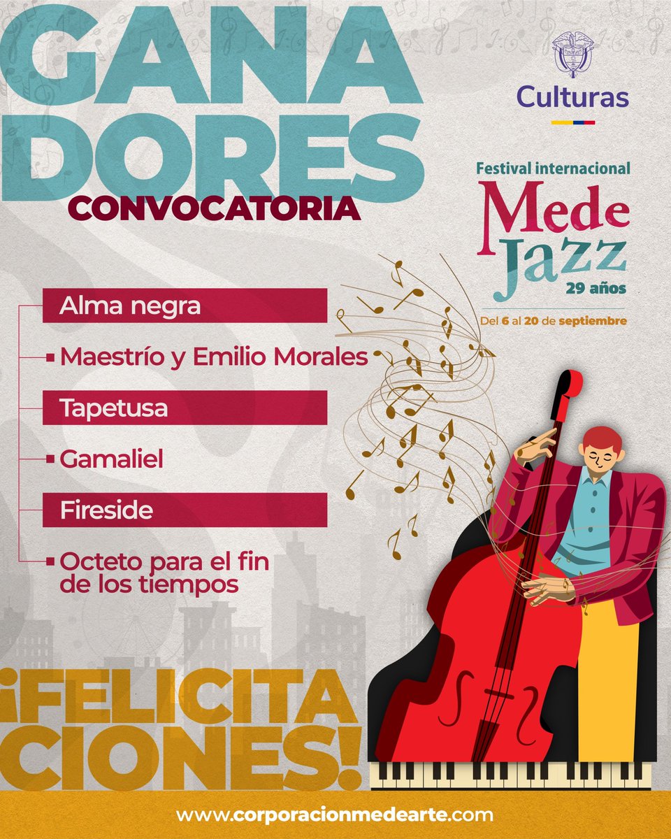 🎉 Agradecemos a todos los grupos participantes de esta convocatoria, en cada versión se logra evidenciar la calidad y el talento de sus trabajos🎉

<a href="/mincultura/">MinCultura Colombia</a> <a href="/AlcaldiadeMed/">Alcaldía de Medellín</a> <a href="/salsaconestilo/">SalsaConEstilo.com</a> <a href="/FiestaLibro/">Fiesta del Libro</a> <a href="/Comfama/">Comfama</a>