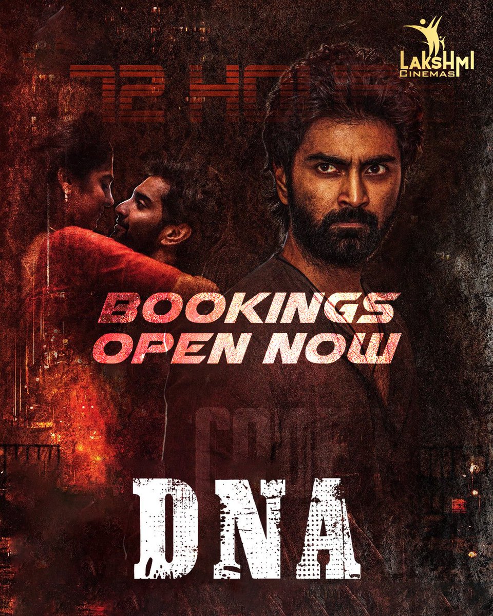 #DNA Bookings open now!!!
Already movie is receiving positive review at the premiere shows. Book your tickets now at the box office and book my show app.
#atharva #nimisha #nelsonvenkatesan #lakshmicinemas #hosur