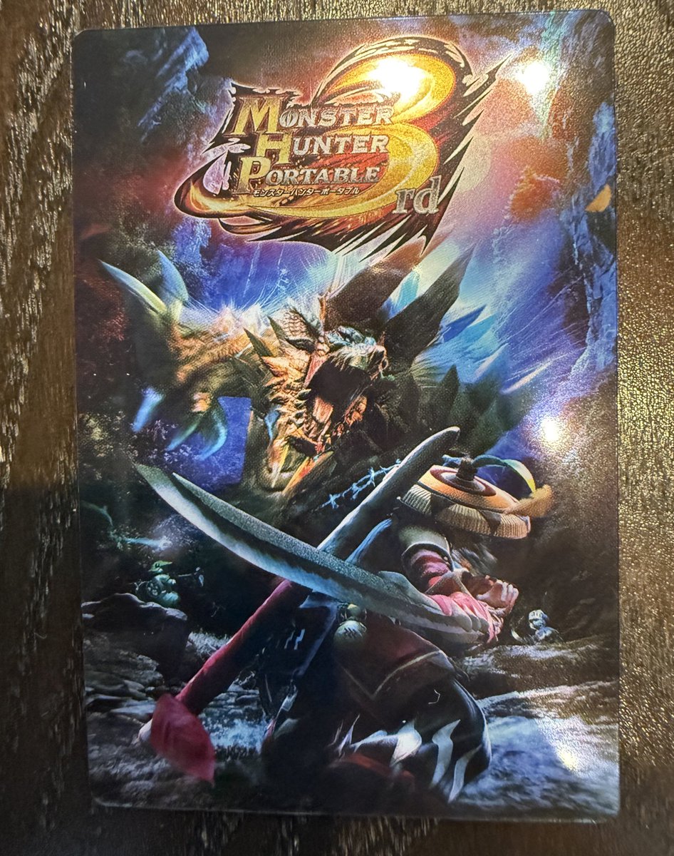 comiyam's tweet image. 今日のモンハンカードウェハース。
3rdでした。旦那はアルシュベルド。
ウェハース美味しくいただきました。
#モンハンワイルズ 
#MHWilds 
#MH3rd 
#バンダイ