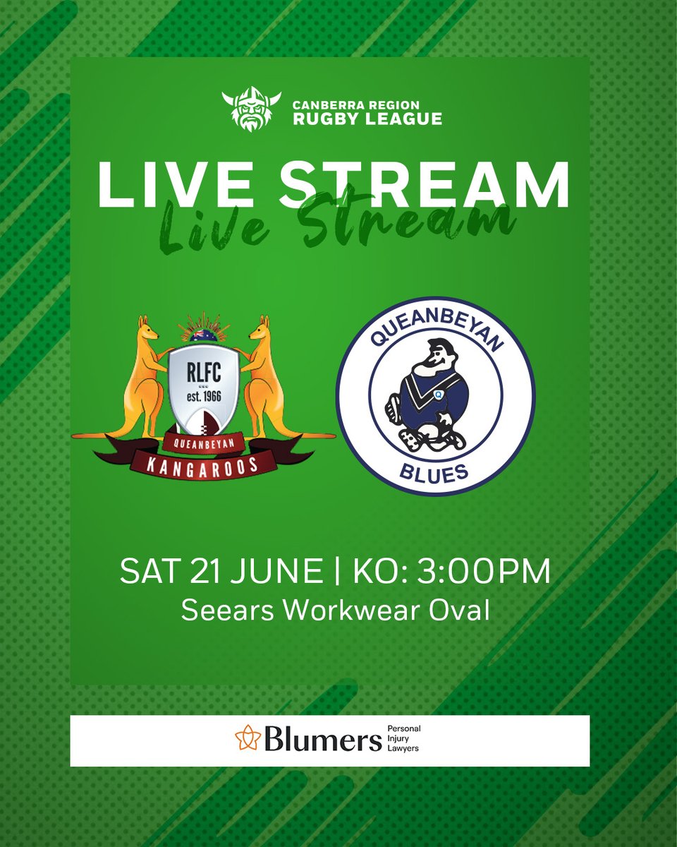 For this week's Match of the Round we head to Seears Workwear Oval for the Inagural Ian Baker Shield between the Queanbeyan Kangaroos vs Queanbeyan Blues.

Catch all the action live and free on our Facebook page, thanks to BarTV Sports!

#CRRL25