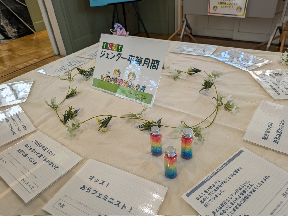 あなたにとって「自分らしい」ってどんなこと？
メッセージ募集中

6月21日（土）14：00～はレインボーバスソルト作りワークショップも開催します。

#旧国立駅舎 展示中
#くにたちジェンダー平等月間

詳細はこちら
kuni-sta.com/2025/05/10/25g…