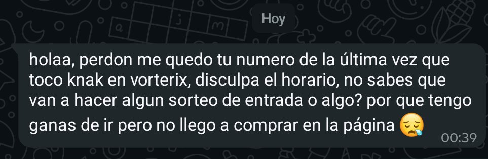 knakupdate's tweet photo. Hola! Pude recuperar la cuenta de Twitter y de IG!!

Me llegaron muchos mensajes como este preguntando si habria algún sorteo para el sábado, como hice en todos los shows de Knak en bs as pero esta vez no será posible ya que ni yo tengo entrada.

Pasenla hermoso y rompan groove!! https://t.co/IWhYXCkUCe