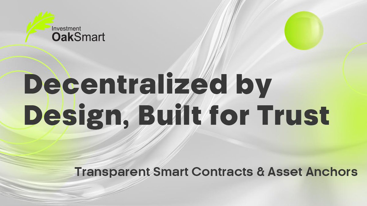 OakSmart_'s tweet photo. 🔔 From issuance to rewards, every step of OAK COIN is managed on-chain, visible, and verifiable by all.

🗣️ Invest today on https://t.co/2K0H9UCEmZ!

#OAKCOIN #PassiveIncome #FinancialInclusion https://t.co/B6merbdEgt
