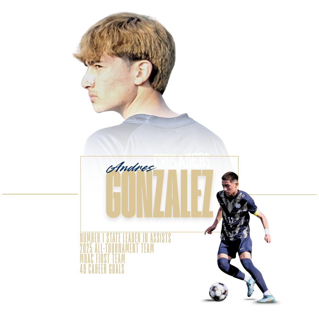 Congratulations to Andres Gonzalez on his achievements this season! 

- #1 State Leader in Assists 
- 2025 All-Tournament Team
- MRAC First Team 
- 49 Career Goals

Wish him congratulations on his acolytes! 
#rollpride #11