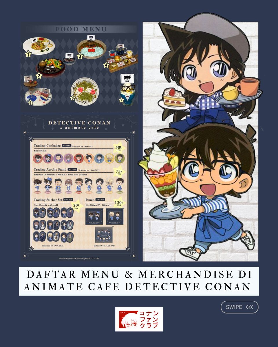 Conan Fans Club ID (@conanfansclub) on Twitter photo 🔍 DAFTAR MENU & MERCHANDISE RESMI DI ANIMATE CAFE X DETECTIVE CONAN ☕
📍 at <a href="/MILOUFARMHOUSE/">Milou Farm House</a> , Jakarta
- Sebuah Utas - 🔍 DAFTAR MENU & MERCHANDISE RESMI DI ANIMATE CAFE X DETECTIVE CONAN ☕
📍 at <a href="/MILOUFARMHOUSE/">Milou Farm House</a> , Jakarta
- Sebuah Utas -