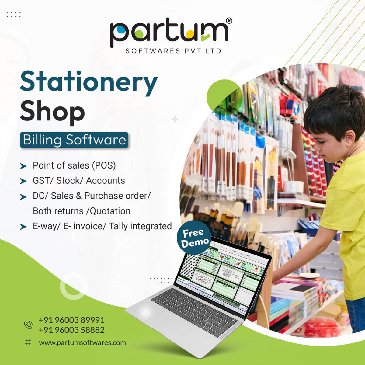 PartumSoftwares's tweet image. Partum Stationery Shop Billing Software ✏️🧾 | Easy GST Billing, Stock &amp;amp; Sales in One Software!

📞 Free Demo: +91 96003 89991
🌐 partumsoftwares.com/inventory-mana…

#GSTBillingSoftware #StationeryShop #InventoryManagement #RetailSoftware #PartumSoftwares #POSBilling #StockManagement