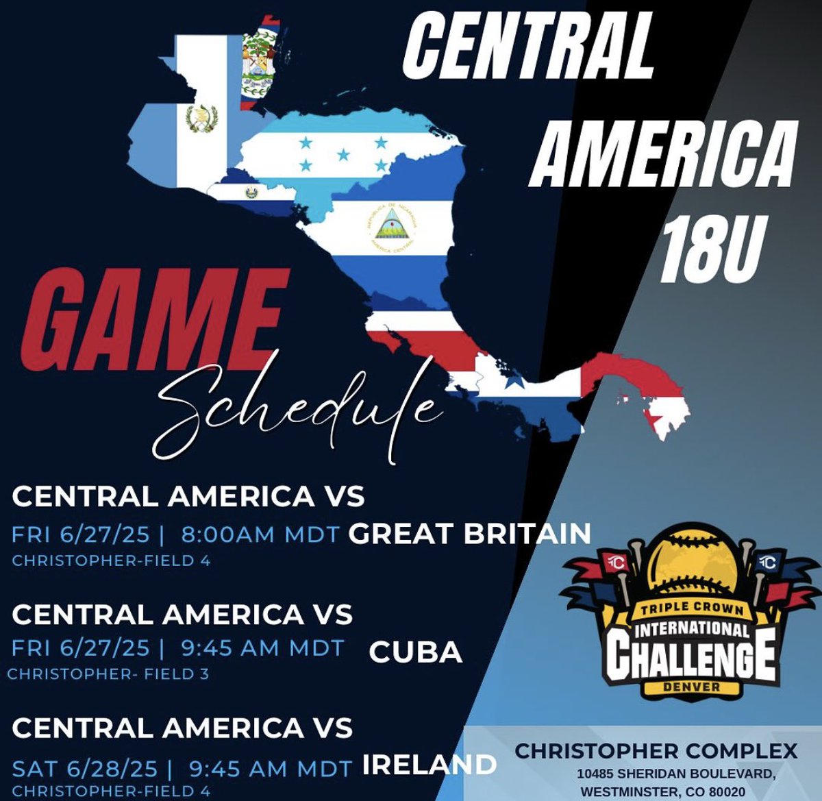 International Challenge Schedule! I am excited to represent my Guatemalan heritage!