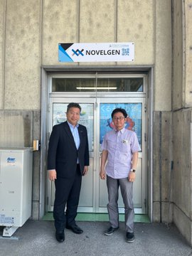 novelgen_co's tweet image. 昨日、弊社SBIRフェーズ3事業に関する実証設備の視察とディスカッションのため、滋賀県議会の川島隆二議員にご来訪いただきました。 弊社の研究と今後の事業計画を説明し、実証設備での作業も見学いただきました。 今後もご助言お力添えをいただきながら、研究開発と地域循環に尽力してゆきます。