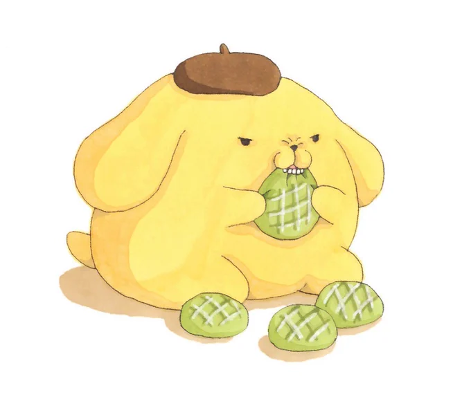 ちちるが描いたプリンちゃんの中で 個人的に気に入っているポムポムプリンちゃん4選 #ポムポムプリン #イラスト