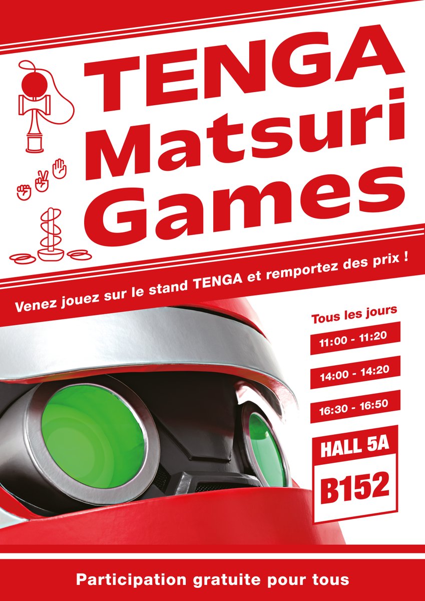 Nous sommes de retour
Avec nos jouets pour briser les tabous !
Afin de partager avec vous notre passion,
Afin d’explorer le plaisir sans modération.
Pour libérer la parole et casser les clichés,
Pour un bien-être intime à partager !
TENGA ! <a href="/japanexpo/">Japan Expo ⛩🗼</a> !🎌

Rendez-vous le 03/07 😎