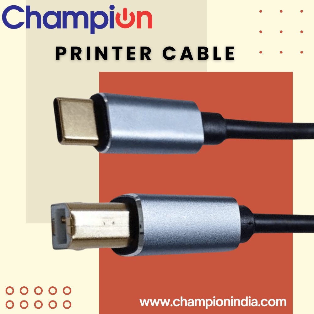 ChampionComps's tweet image. Premium Printer Cable for Fast, Hassle-Free Printing
Visit our site now - shorturl.at/sMJgI
#PrinterCable
#ChampionCable
#PrintSmart
#FastPrinting
#ReliableConnection
#USBPrinterCable
#PrintingEssentials
#CableForPrinters
#TechAccessories
#ChampionIndia
#OfficeTech
