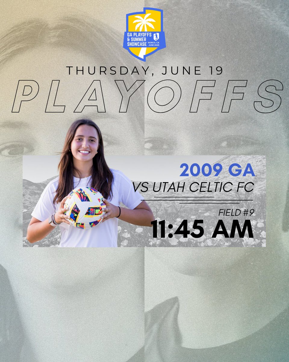 The moment we've been building to all season is here!

The 2009 GA return to the playoffs and are up against Utah Celtic FC in their first group stage match.

#GirlsAcademyLeague | #GASummer
