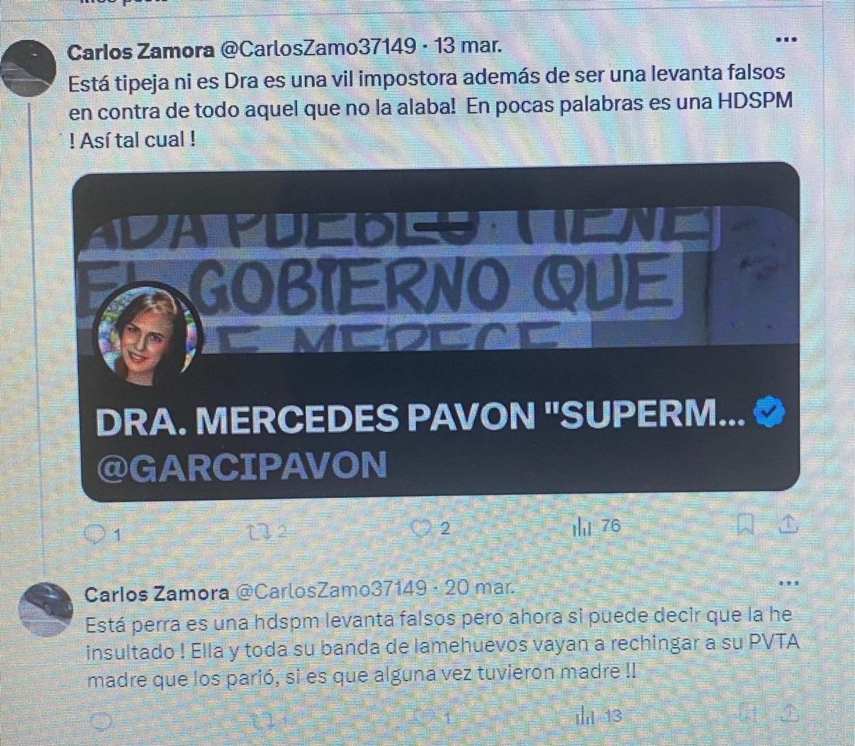 DRA. MERCEDES PAVON "SUPERMUELITA FIFÍ" (@garcipavon) on Twitter photo Ok. sigamos denunciando por favor a este personajito enfermo mental <a href="/CarlosZamo37149/">Carlos Zamora</a> hoy a media tarde arremetió contra <a href="/FlorenciaFerret/">Florencia Ferret🎗️</a> y me encuentro esto contra mi persona, este tipo es el mismo Berele <a href="/DovBog/">דוב</a> conocido por la mayoría de ustedes, no solo difama y manda dm´s a Ok. sigamos denunciando por favor a este personajito enfermo mental <a href="/CarlosZamo37149/">Carlos Zamora</a> hoy a media tarde arremetió contra <a href="/FlorenciaFerret/">Florencia Ferret🎗️</a> y me encuentro esto contra mi persona, este tipo es el mismo Berele <a href="/DovBog/">דוב</a> conocido por la mayoría de ustedes, no solo difama y manda dm´s a