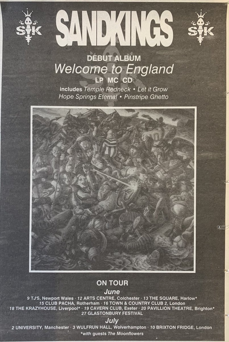 On this day in 1992 Sandkings played <a href="/ExeterCavern/">Cavern</a> supported by People True Love.
