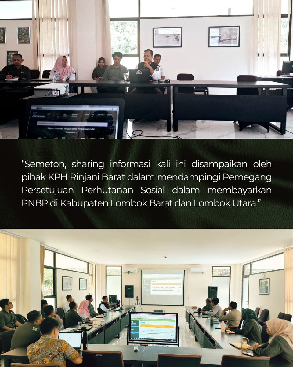 bpsilhkmataram's tweet photo. Semeton,
BPHL Wilayah IX Mataram bersama KPH Rinjani Barat melaksanakan sharing sistem informasi lingkup PHL, kegiatan ini untuk meningkatkan kapasitas SDM dalam melaksanakan pelayanan publik.
.
Yuk sama-sama berkontribusi untuk kelestarian hutan
#kementriankehutanan
#ditjenphl https://t.co/mVvp0Jllfn