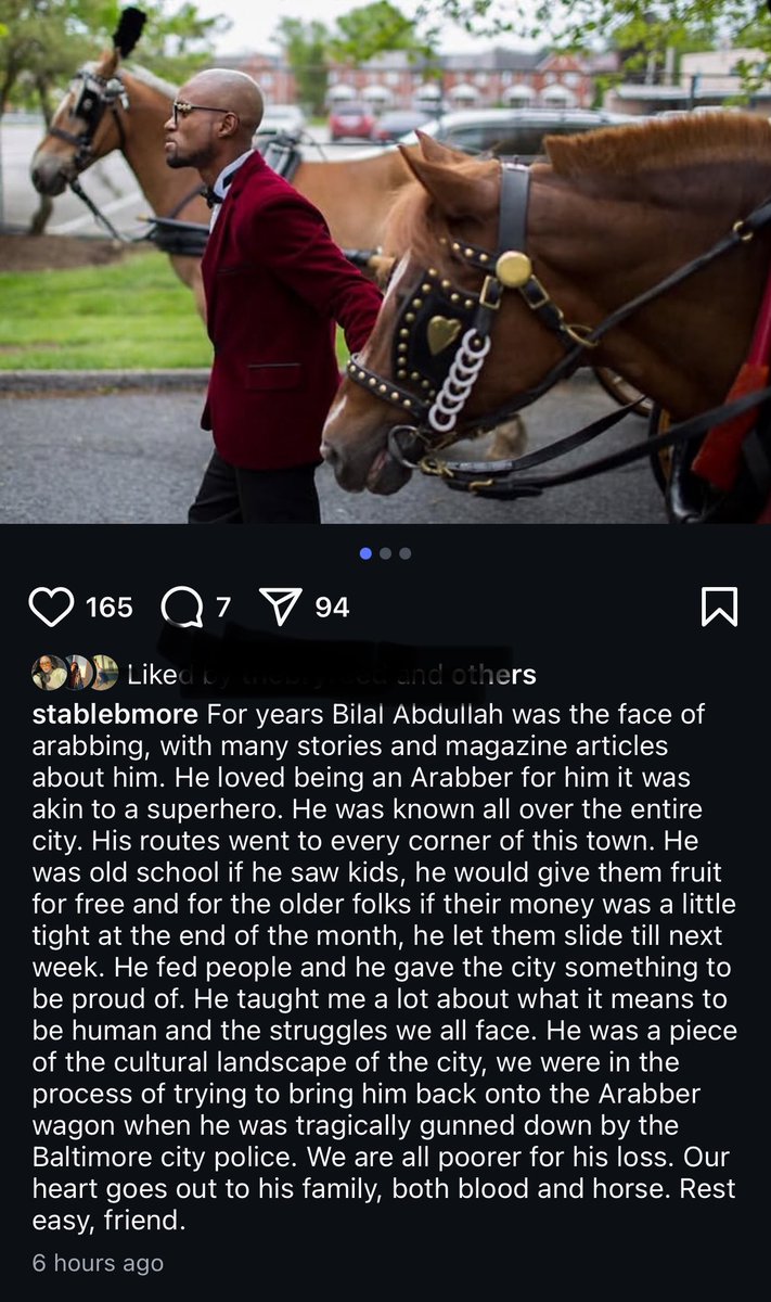 This statement from Stable Baltimore is heartbreaking