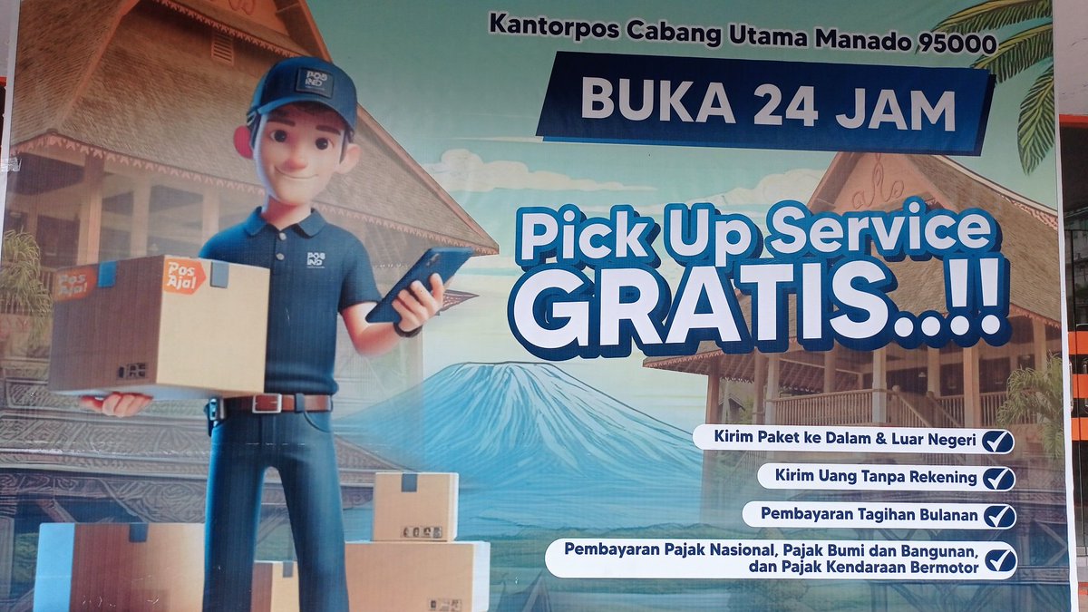 Mungkin aku salah mengerti dengan kalimat  " buka 24 jam" <a href="/PosIndonesia/">POS INDONESIA</a> cabang Manado.
Jam 08.20 belum juga ada layanan.