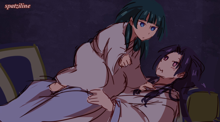 spatziline's tweet photo. That time when Maomao and Jinshi shared bed but it went wrong Part 2 #TheApothecaryDiaries #kusuriyanohitorigoto https://t.co/xIzJI7JUOJ