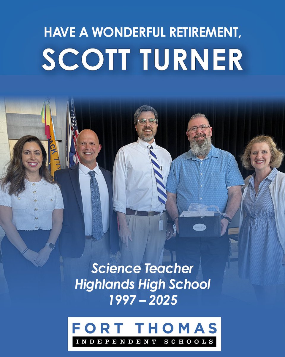 Fort Thomas Schools (@ftschools) on Twitter photo Thank you, Mr. Turner, for an amazing career that lasted nearly thirty years in Fort Thomas!
Congratulations and enjoy this next chapter in retirement.
<a href="/FTSUPT/">Brian Robinson</a> Thank you, Mr. Turner, for an amazing career that lasted nearly thirty years in Fort Thomas!
Congratulations and enjoy this next chapter in retirement.
<a href="/FTSUPT/">Brian Robinson</a>