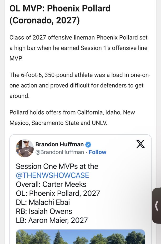 Phoenix Pollard (@5starphoenix) on Twitter photo thank you so much <a href="/AndrewNemec/">Andrew Nemec</a> for the amazing write up i appreciate it so much!! , <a href="/MikeWatersP1/">Mike Waters</a> <a href="/phase1football/">Donte Jasames, Phase1 Recruiting</a> <a href="/TFordFSP/">Tracy Ford</a> <a href="/BlairAngulo/">Blair Angulo</a> <a href="/BrandonHuffman/">Brandon Huffman</a> <a href="/CoachGiffordCHS/">Coach Nate Gifford</a> <a href="/adamgorney/">Adam Gorney</a> thank you so much <a href="/AndrewNemec/">Andrew Nemec</a> for the amazing write up i appreciate it so much!! , <a href="/MikeWatersP1/">Mike Waters</a> <a href="/phase1football/">Donte Jasames, Phase1 Recruiting</a> <a href="/TFordFSP/">Tracy Ford</a> <a href="/BlairAngulo/">Blair Angulo</a> <a href="/BrandonHuffman/">Brandon Huffman</a> <a href="/CoachGiffordCHS/">Coach Nate Gifford</a> <a href="/adamgorney/">Adam Gorney</a>