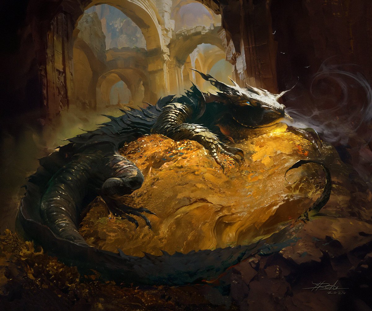 Glaurung In Nargothrond 
🎨Daniel Romanovsky