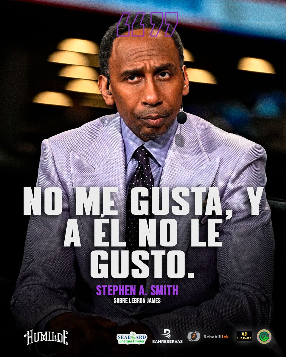 JorgemotaTV's tweet image. "No me gusta, y a él no le gusto. Es uno de los mejores jugadores que ha vivido. Voy a mostrarle ese respeto, y voy a cubrirlo objetivo. Cuando lo haga genial, voy a aplaudir. Cuando no lo hace bien, no voy a aplaudir. 
(vía Rolling Stone ) 

#LeBronJames #StephenASmith #NBA