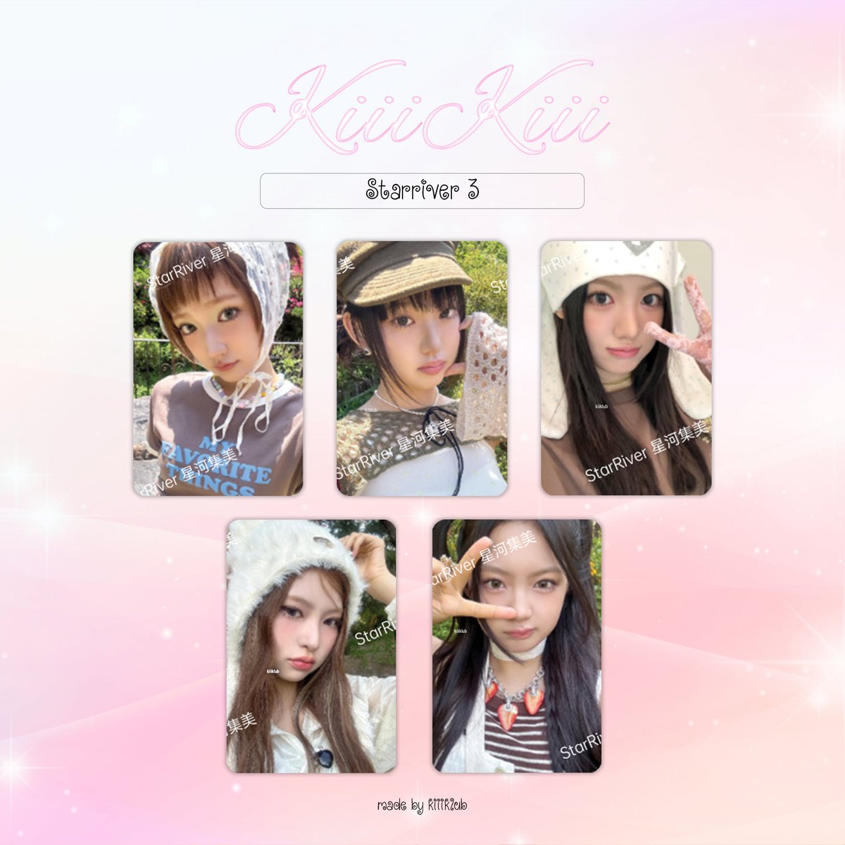 KiiiKiii Uncut Gem Debut OT5 Starriver 3 Benefit Photocard