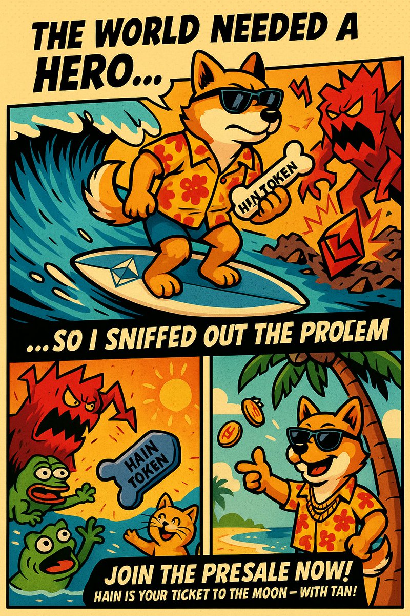 HAINCoin's tweet photo. ๐จ $HAIN A tropical memecoin adventure with our hero Doggoe ๐ด๐ถ
๐ฐ Price: $0.000000001
๐ช Chain: Ethereum
โ
Accepts ETH, USDT, USDC, BNB, MATIC.
Get in early, ride the meme wave! ๐
๐๏ธ https://t.co/SVGMP3ZVYa
#Crypto #Memecoin #Presale #HAIN #Doggoe #Web3 #DeFi #MemeMagic https://t.co/4BT0I4ptOT