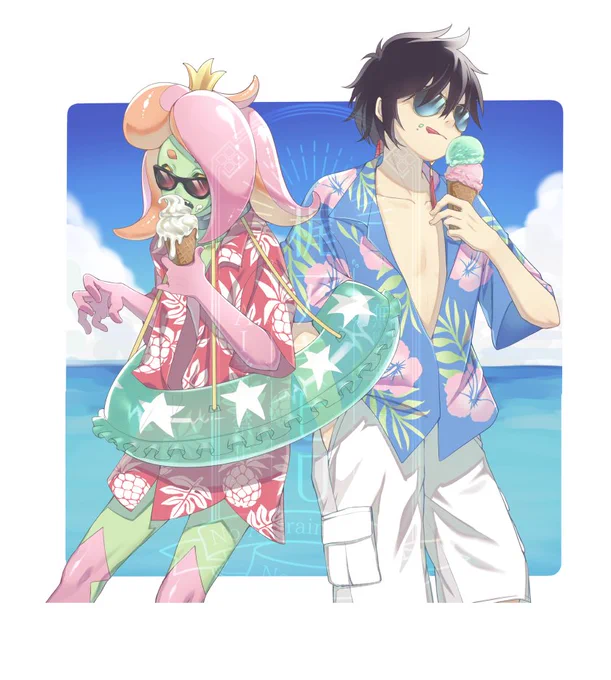 本格的に夏なので足と海が生えた にょき!