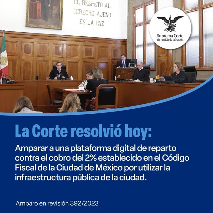 TaxpertsMx's tweet photo. Se resuelve un caso donde un impuesto se quería disfrazar de aprovechamiento. El Congreso local abusó del derecho pero la SCJN lo impidió.
Bien por ella, aunque este tipo de fallos será muy dificil verlos con la nueva Corte
.
#SCJN #plataformadijital #CFCDMX #amparo https://t.co/VcTQC3EwtE