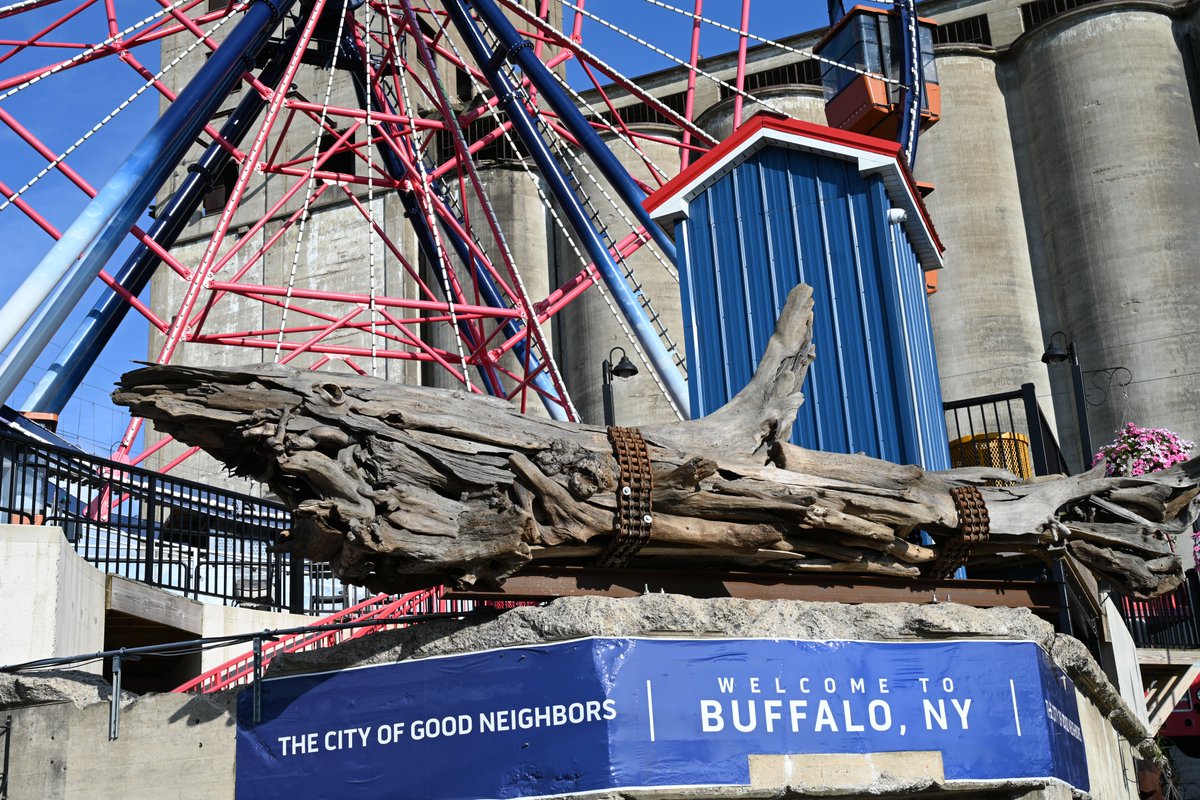 New driftwood sculpture <a href="/RiverWorksBFLO/">Buffalo RiverWorks</a>