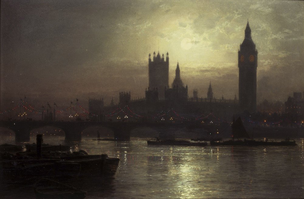 John Atkinson Grimshaw - "Westminster Bridge, London"
