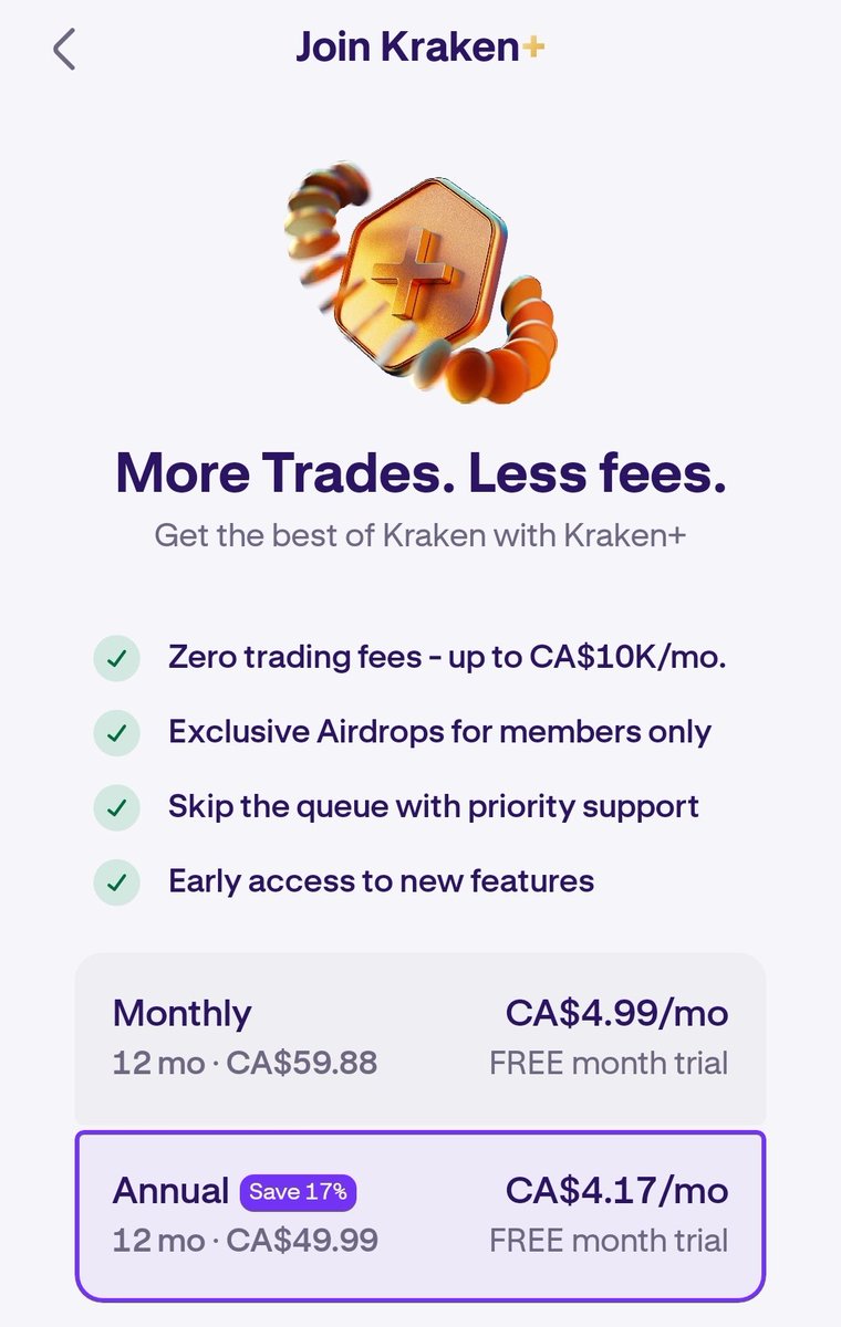 AThrouvalas's tweet photo. Kraken 🐙🟣
- Bitcoin Lightning in 2022 🟠
- Cardano SNEK support 2025🐍
- CAD $5 per month 

CONbase💩🔵
- Bitcoin Lightning in 2024
- No CNTs
- CAD $35 per month

Made the switch. Not going back. 🧡 @krakenfx https://t.co/QsA5u0htSZ