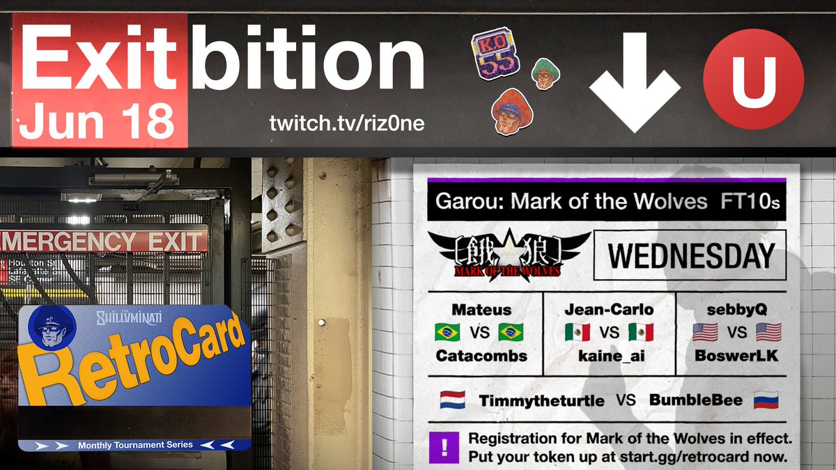 Been slacking on them RetroCard announcements, but excited to announce we're playing Garou: Mark of the Wolves, and the fun starts tonight!

📅 6/18, 7pm PT
🤝 Exhibitions

📅 6/19, 6pm PT
👊 Tournament

start.gg/retrocard | twitch.tv/riz0ne