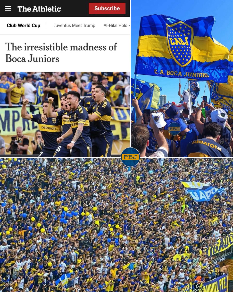 🔵 The New York Times, uno de los diarios más populares del mundo, realizó una nota sobre la locura de los hinchas de Boca en Miami: 

"Boca es grandioso: no por el equipo, sino por la gente, y la gente estuvo grandiosa el lunes a la noche".

🟡 El periodista que escribió el