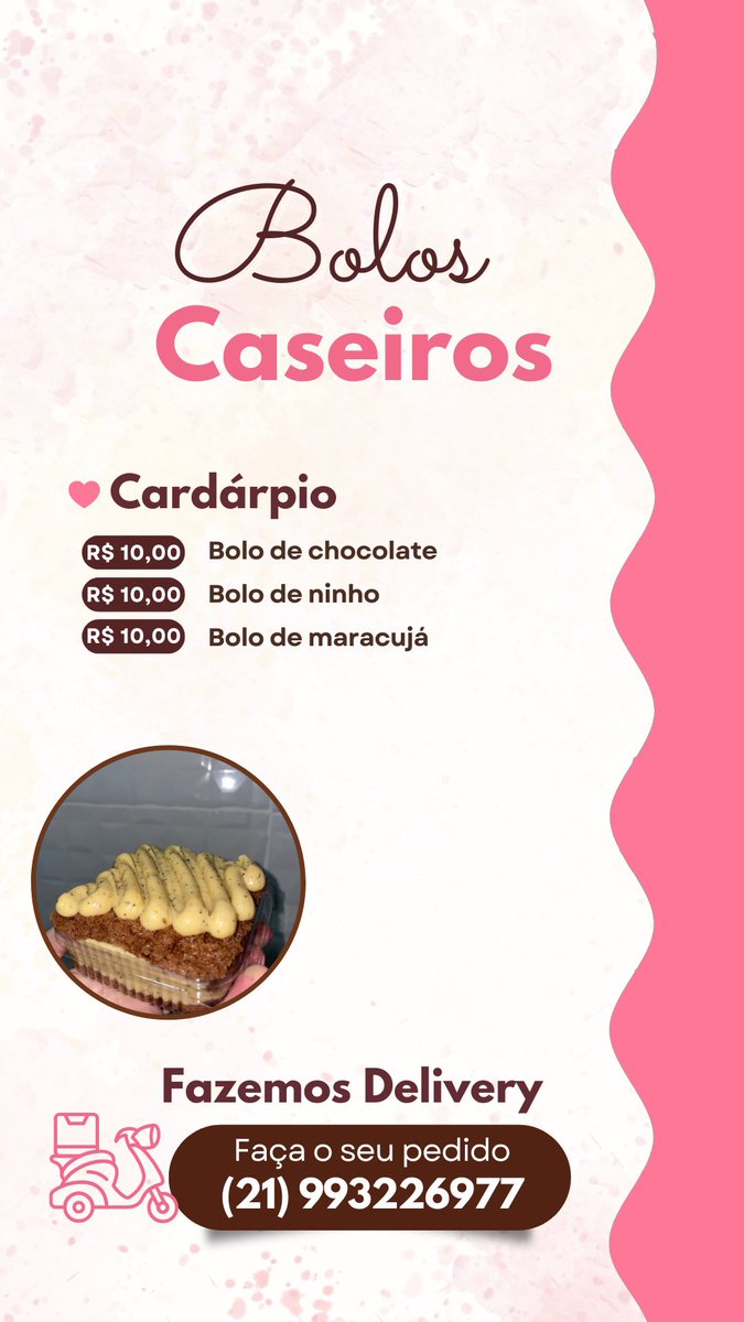 estou vendendo bolos
sou do bairro de Jardim américa/ Vigario geral
da rt ai p ajudar 🫶🏾