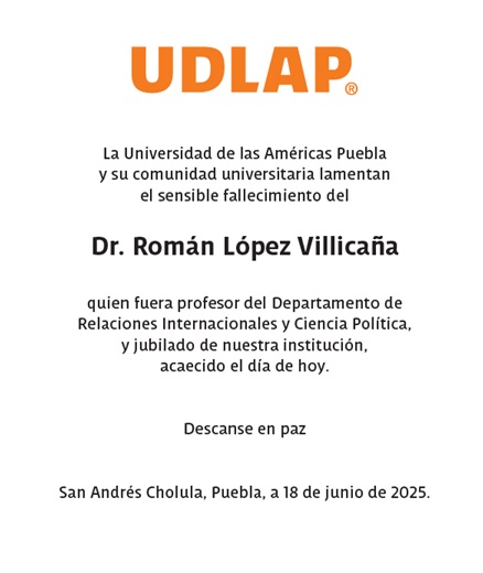 gerodriguezsl's tweet photo. Requiem Dr. Román López Villicaña. Muy querido profesor y ex director del Departamento Académico de Relaciones Internacionales y Ciencia Política UDLAP.  Gran experto en geopolitica y seguridad internacional. Extraordinaria persona. @udlap @rriiycpUDLAP @amei_mx_oficial https://t.co/grFYvb9evj