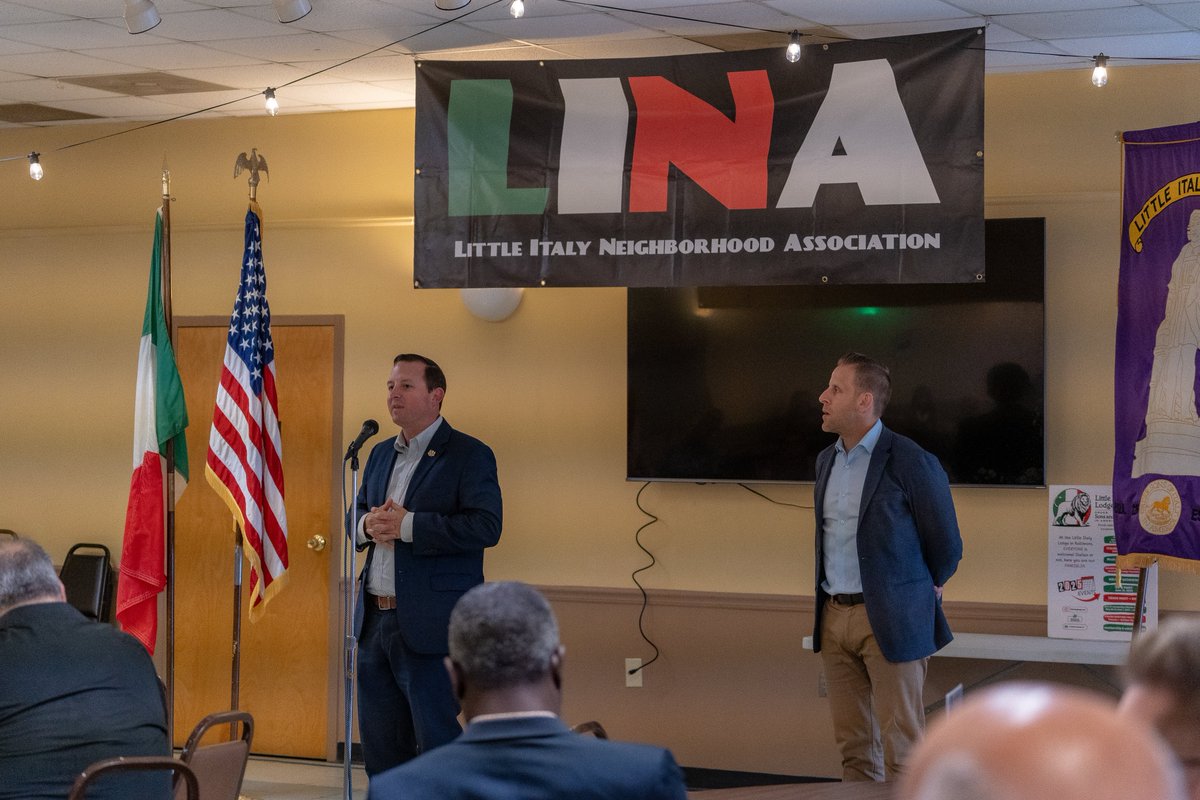 SenBillFerg's tweet image. Last night included two thoughtful and energizing conversations: first with the Federal Hill Neighborhood Association, then with the Little Italy Neighborhood Association. These community meetings remind me how deeply our neighbors care about shaping Baltimore’s future. Always…