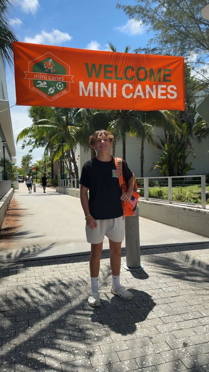 BeastModeRB's tweet image. Had a great time at my first Prospect Camp. Thank you to @CanesFootball and Coach @coach_cristobal and @Coach_Merritt for everything. More to come. #football #runningback #classof2029 @thunderball_95