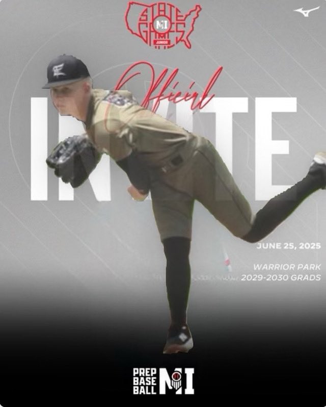 Team Elite Premier Midwest (@teamelitemw) on Twitter photo OF/LHP Evan Schanick has accepted his invitation to the PBR Michigan Junior State Games
<a href="/CoachGoodwinA/">Adam Goodwin</a> <a href="/prepbaseball/">Prep Baseball</a> OF/LHP Evan Schanick has accepted his invitation to the PBR Michigan Junior State Games
<a href="/CoachGoodwinA/">Adam Goodwin</a> <a href="/prepbaseball/">Prep Baseball</a>