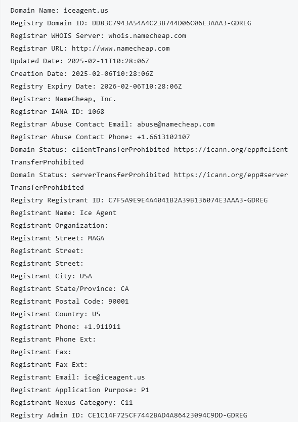 KevinDReyes's tweet photo. @tomoki_chien love the fake registrant details https://t.co/Vw5odA7bCS