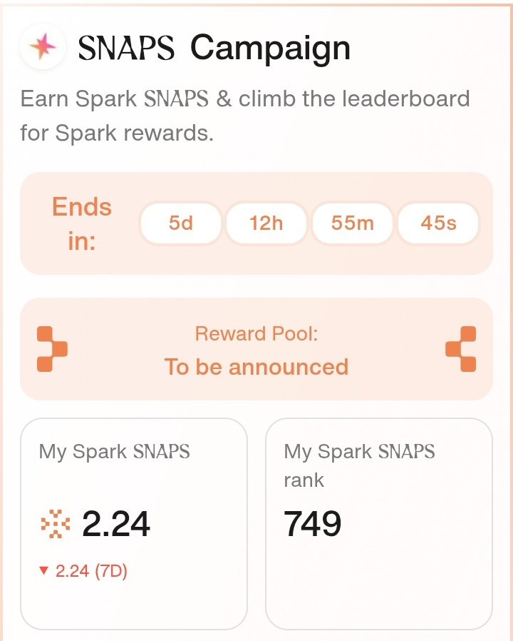 0xpandasol's tweet photo. 🎯 Locked in the Top 1K — grinding to break into the Top 500 before time runs out!

💸 $SPK is looking solid at $0.048 right now.

1 SNAPS Point = 1,000 $SPK @agentcookiefun ? 
Why the hell not! 😂

#SPK #SNAPS #AirdropHustle #CryptoGrinding @sparkfinance @cookiedotfun https://t.co/PcUPMb4oaU