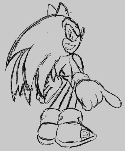 Need to work on his back view more